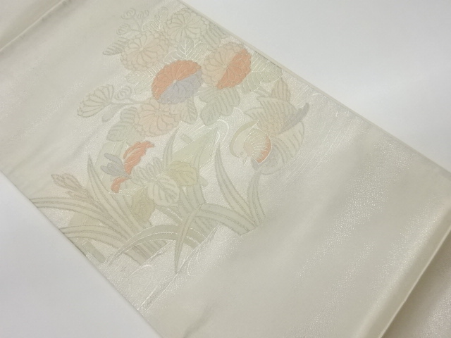 JAPANESE KIMONO / VINTAGE FUKURO OBI / WOVEN MANDARIN DUCK & FLOWERS